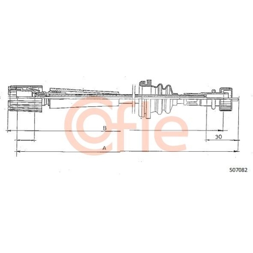 Tachowelle Cofle S07082 für Fiat Lancia