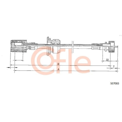 Tachowelle Cofle S07083 für Fiat Lancia