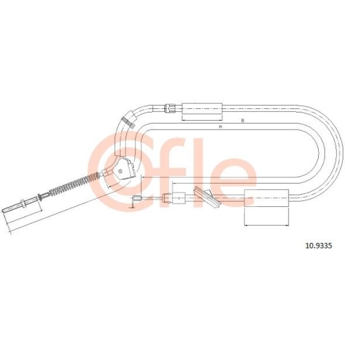 Seilzug Feststellbremse Cofle 10.9335 für Mercedes Benz Mercedes Benz Vorne