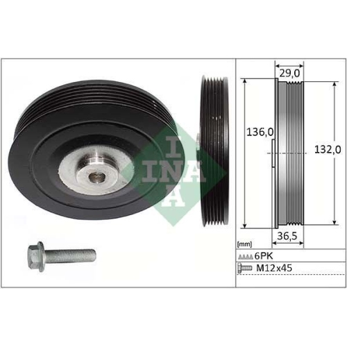 Riemenscheibensatz Kurbelwelle Schaeffler Ina 544 0007 20 für Renault Dacia