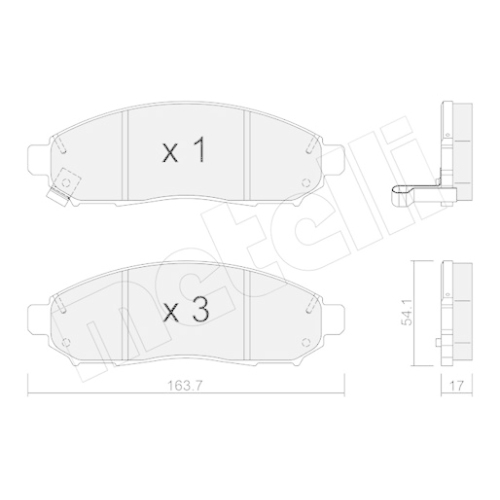 Bremsbelagsatz Scheibenbremse Metelli 22-0743-0 für Nissan Suzuki Vorderachse