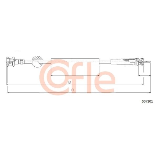 Speedometer Cable Cofle S07101 for Citroën Fiat