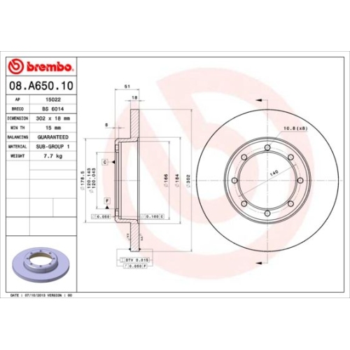 2X Brembo Bremsscheibe Prime Line für Nissan Opel Renault Vauxhall