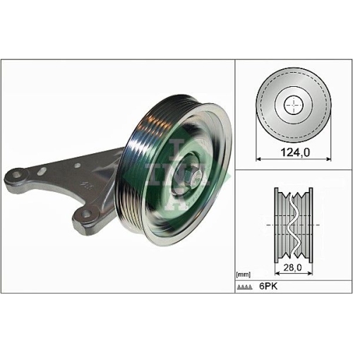 Umlenk /führungsrolle Keilrippenriemen Schaeffler Ina 532 0773 10 für Citroën