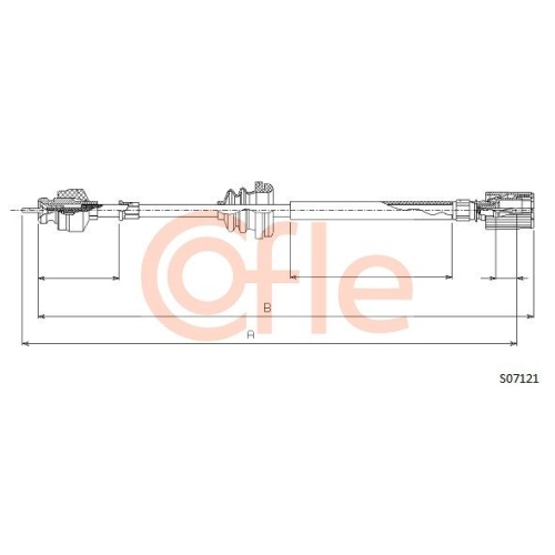 Tachowelle Cofle S07121 für Fiat