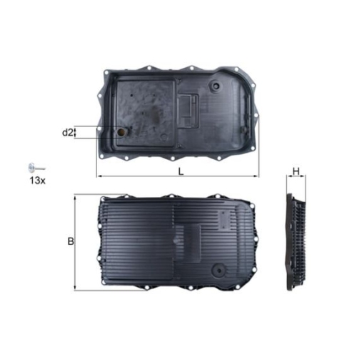 Ölwanne Automatikgetriebe Mahle HX 184KIT für Bmw Land Rover