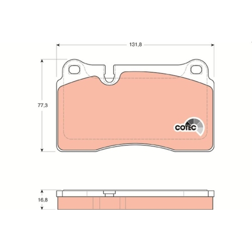 Bremsbelagsatz Scheibenbremse Trw GDB1670 Cotec für Audi Seat VW Vorderachse