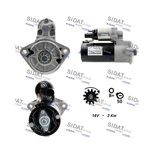 Starter Sidat S12BH0073 für Audi Mercedes Benz Mercedes Benz Mercedes Benz Seat