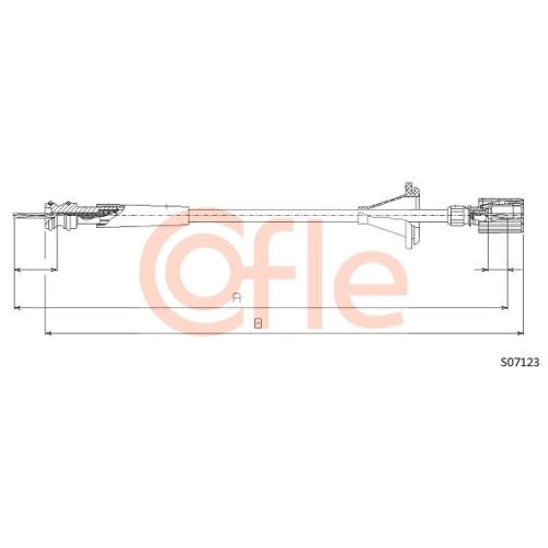 Câble Flexible De Commande De Compteur Cofle S07123 pour Citroën Fiat