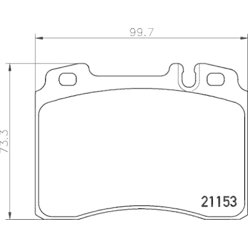 Bremsbelagsatz Scheibenbremse Hella Pagid 8DB 355 007-471 für Mercedes Benz