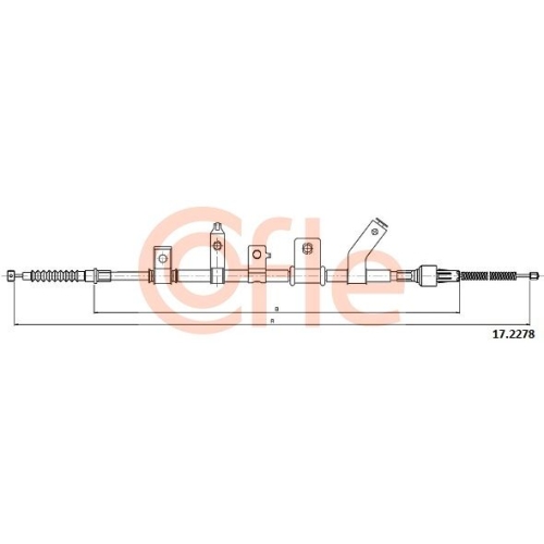 Seilzug Feststellbremse Cofle 17.2278 für Mitsubishi Hinten Links