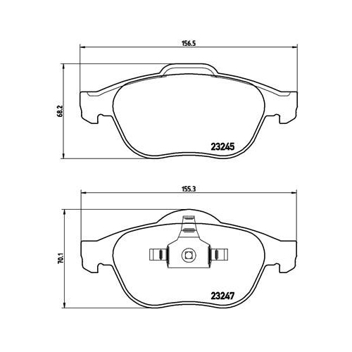 Bremsbelagsatz Scheibenbremse Brembo P68040 Prime Line für Renault Vorderachse