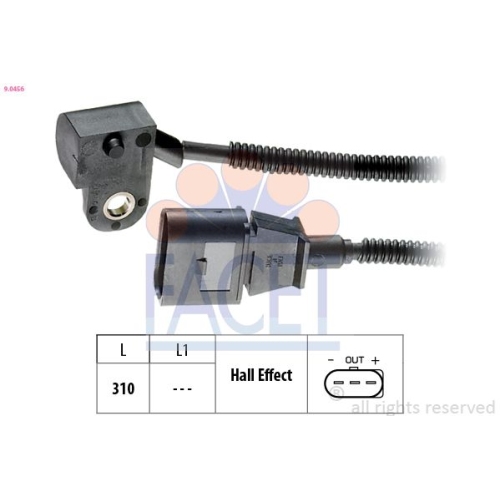 Sensor Nockenwellenposition Facet 9.0456 Made In Italy - Oe Equivalent für Audi