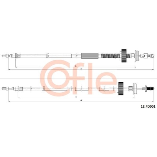 Seilzug Feststellbremse Cofle 1E.FD001 für Ford Hinten Links Hinten Rechts
