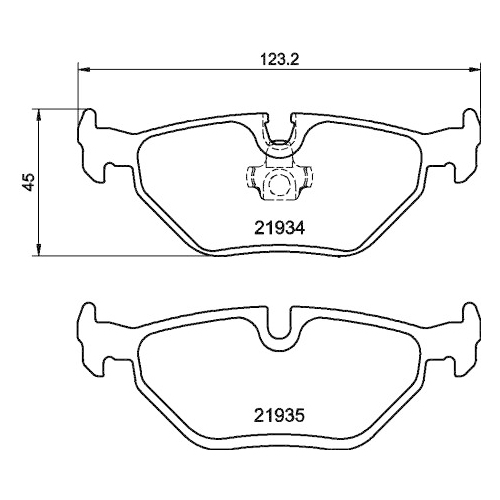 Bremsbelagsatz Scheibenbremse Hella Pagid 8DB 355 009-051 für Saab Baic