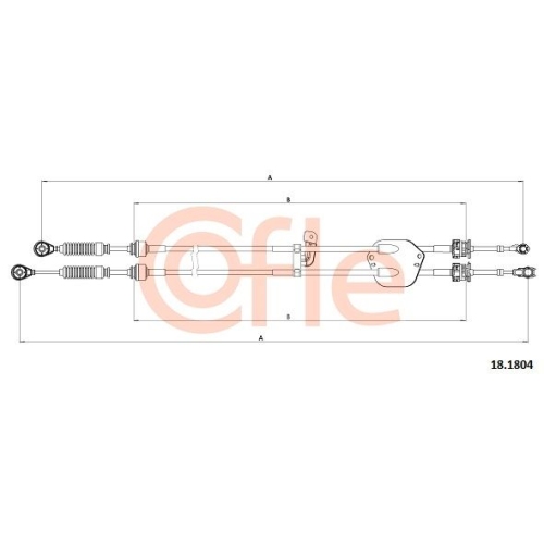 Seilzug Schaltgetriebe Cofle 18.1804 für Toyota