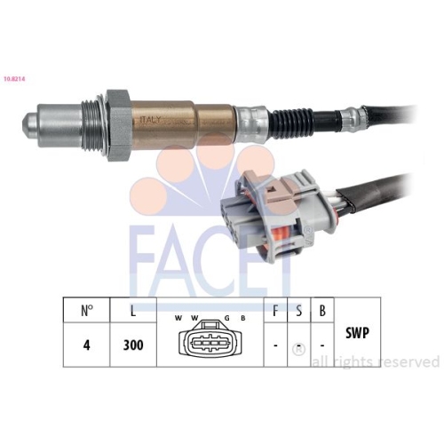 Lambdasonde Facet 10.8214 Made In Italy - Oe Equivalent für Opel Vauxhall