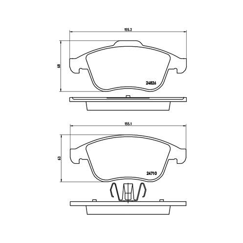 Bremsbelagsatz Scheibenbremse Brembo P68047 Prime Line für Renault Samsung