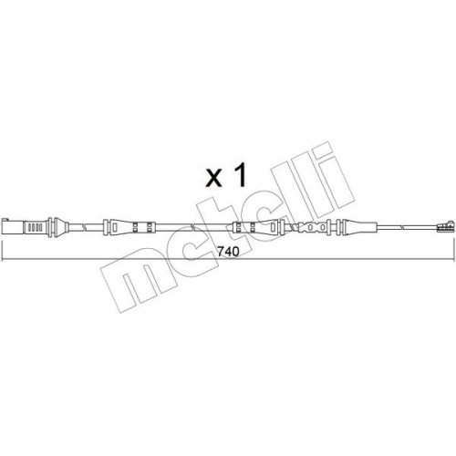 Warnkontakt Bremsbelagverschleiß Metelli SU.362 für Bmw Hinterachse