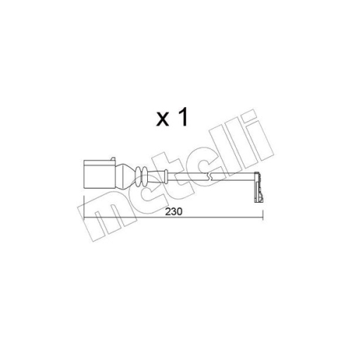 Warnkontakt Bremsbelagverschleiß Metelli SU.364 für VW Hinterachse Vorderachse