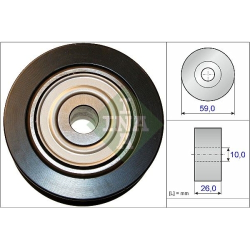 Umlenk /führungsrolle Keilrippenriemen Schaeffler Ina 532 0737 10 für Citroën