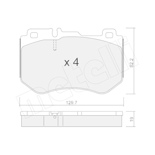 Bremsbelagsatz Scheibenbremse Metelli 22-1018-0 für Mercedes Benz Mercedes Benz