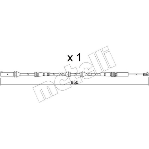 Warnkontakt Bremsbelagverschleiß Metelli SU.366 für Bmw Hinterachse