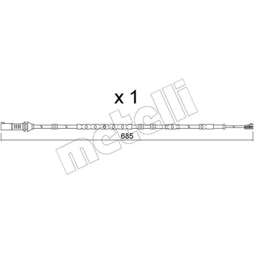 Warnkontakt Bremsbelagverschleiß Metelli SU.370 für Bmw Hinterachse