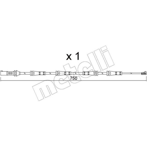 Warnkontakt Bremsbelagverschleiß Metelli SU.373 für Bmw Hinterachse