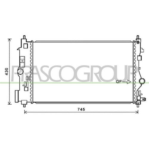 Kühler Motorkühlung Prasco OP416R007 Prascoselection für Opel Vauxhall Chevrolet