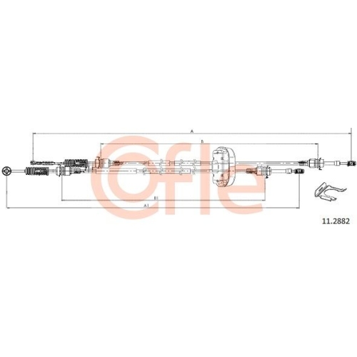 Seilzug Schaltgetriebe Cofle 11.2882 für Nissan Opel Renault