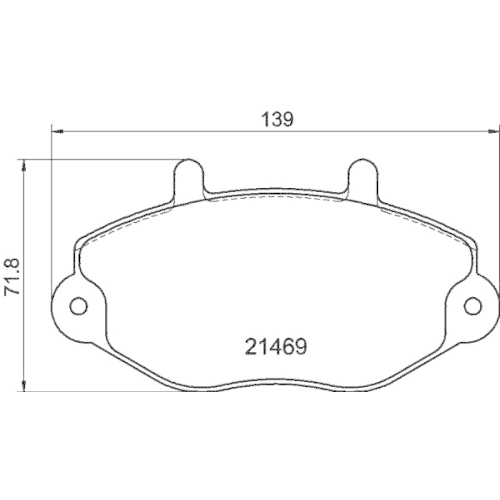 Bremsbelagsatz Scheibenbremse Hella Pagid 8DB 355 019-381 für Ford Vorderachse