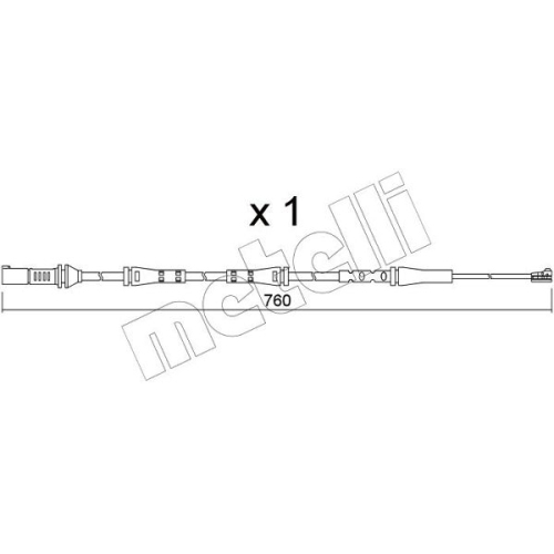 Warnkontakt Bremsbelagverschleiß Metelli SU.377 für Bmw Hinterachse