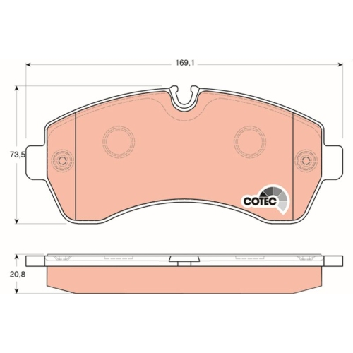 Bremsbelagsatz Scheibenbremse Trw GDB1696 Cotec für Mercedes Benz Mercedes Benz