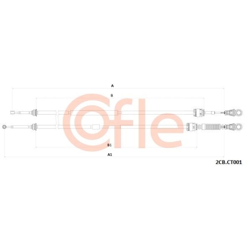 Seilzug Schaltgetriebe Cofle 2CB.CT001 für Citroën