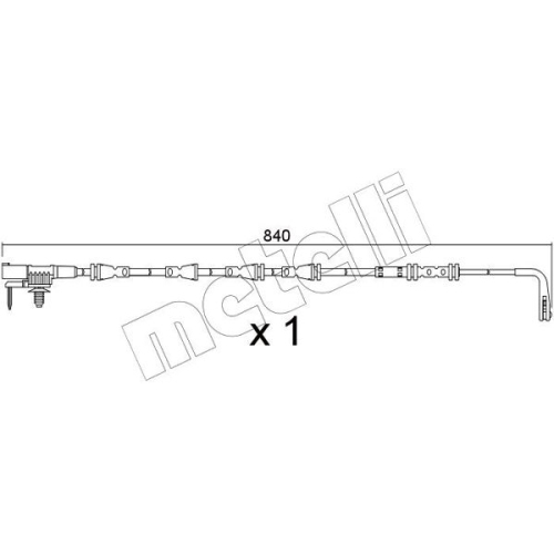 Warnkontakt Bremsbelagverschleiß Metelli SU.383 für Jaguar Land Rover