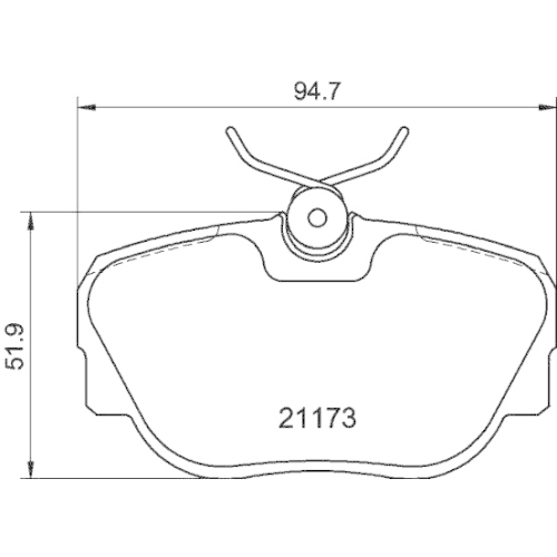 Bremsbelagsatz Scheibenbremse Hella Pagid 8DB 355 017-811 für Bmw Vorderachse