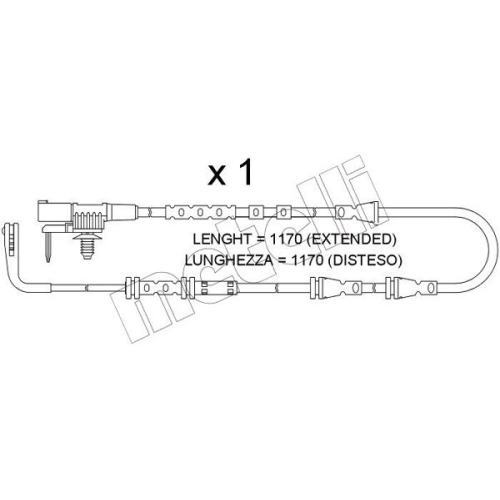 Warnkontakt Bremsbelagverschleiß Metelli SU.385 für Jaguar Vorderachse