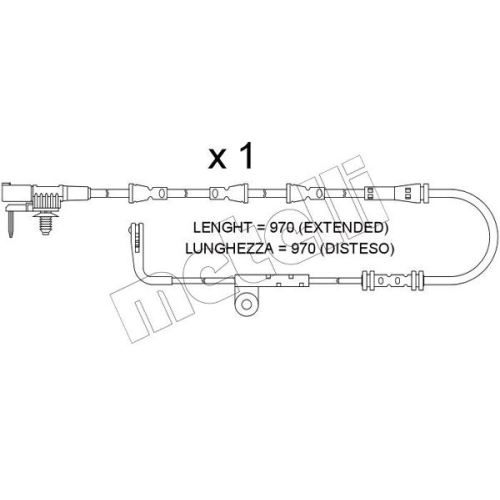 Warnkontakt Bremsbelagverschleiß Metelli SU.388 für Land Rover Hinterachse