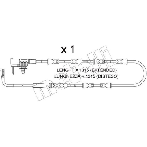 Warnkontakt Bremsbelagverschleiß Metelli SU.389 für Land Rover Vorderachse