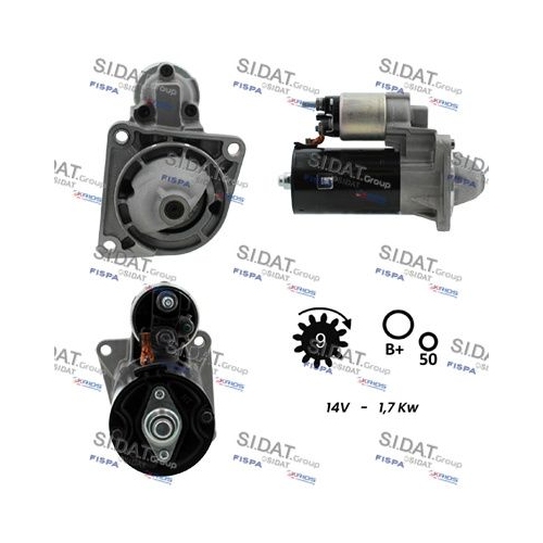 Starter Sidat S12BH0074 für Alfa Romeo Fiat Lancia