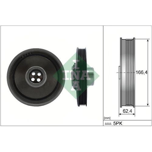 Riemenscheibe Kurbelwelle Ina 544 0171 10 für Bmw Mini