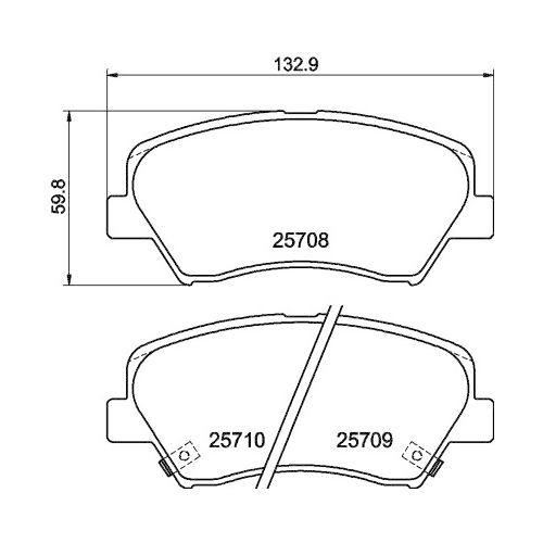 Bremsbelagsatz Scheibenbremse Hella Pagid 8DB 355 021-781 für Hyundai Kia