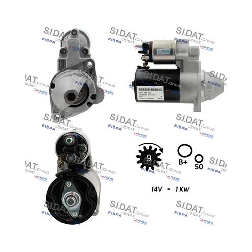 Starter Sidat S12BH0147 für Mercedes Benz Mercedes Benz Mercedes Benz Smart