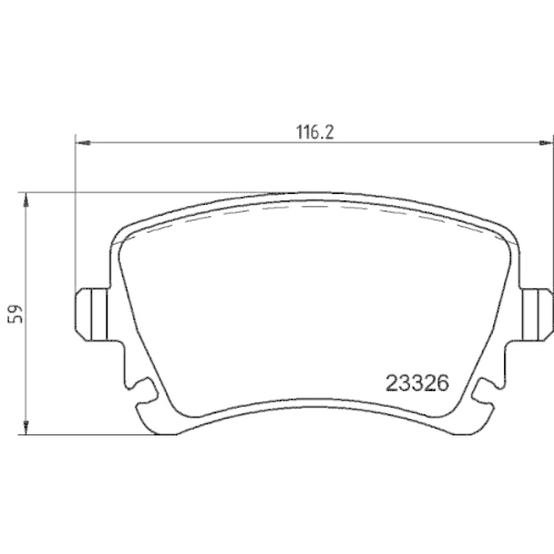 Bremsbelagsatz Scheibenbremse Hella Pagid 8DB 355 011-641 für Audi Seat Skoda VW