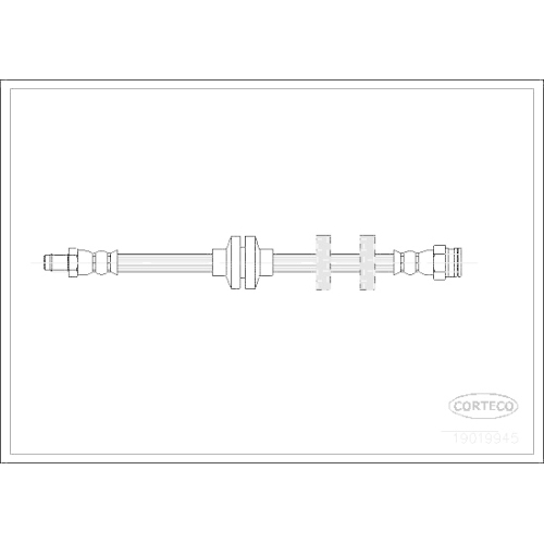 Bremsschlauch Corteco 19019945 für Fiat Vorderachse Vorne