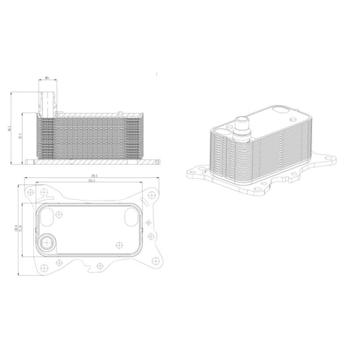 Ölkühler Motoröl Nrf 31835 für Mercedes Benz Mercedes Benz