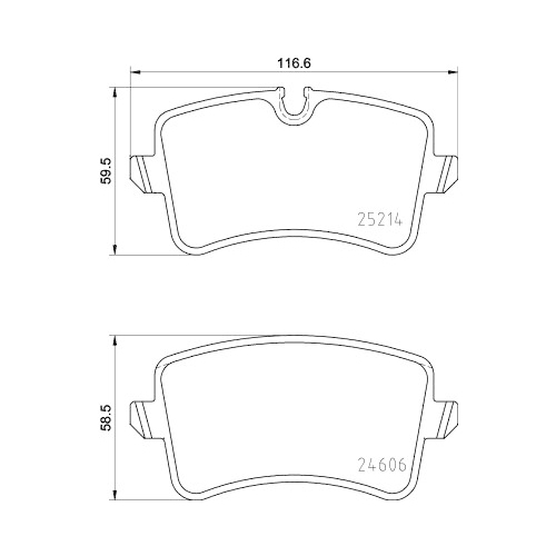 Bremsbelagsatz Scheibenbremse Hella Pagid 8DB 355 015-201 für Audi Hinterachse