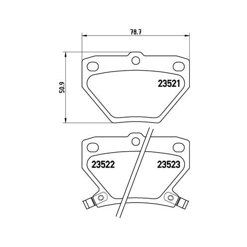 Bremsbelagsatz Scheibenbremse Brembo P83052 Prime Line für Toyota Pontiac