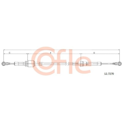 Seilzug Schaltgetriebe Cofle 12.7270 für Fiat